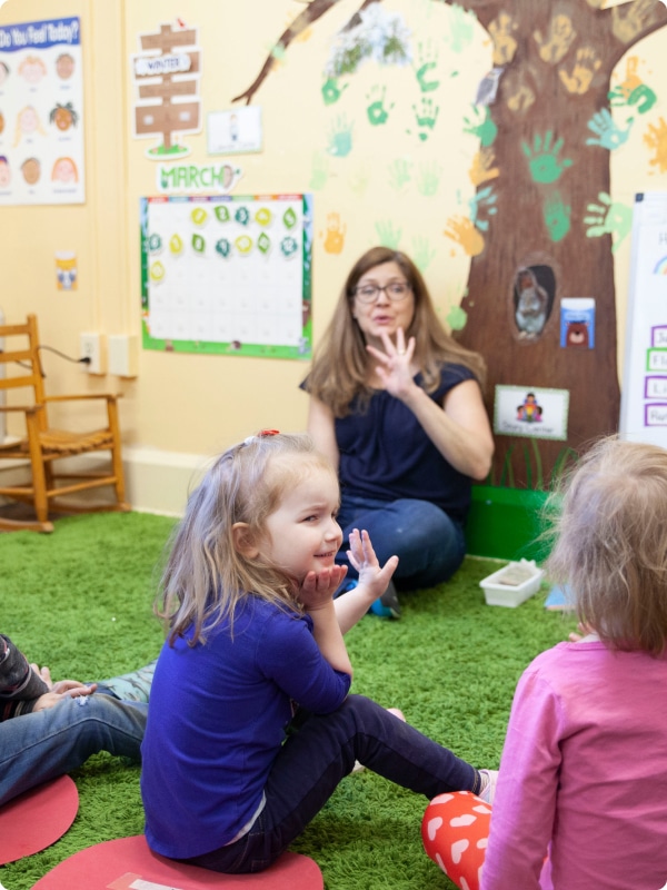 Teacher and children in classroom